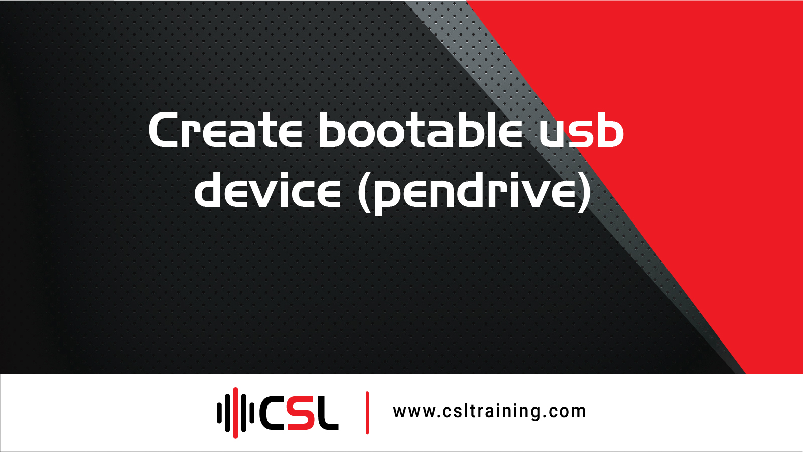 Read more about the article Create Bootable USB Device (Pendrive)
